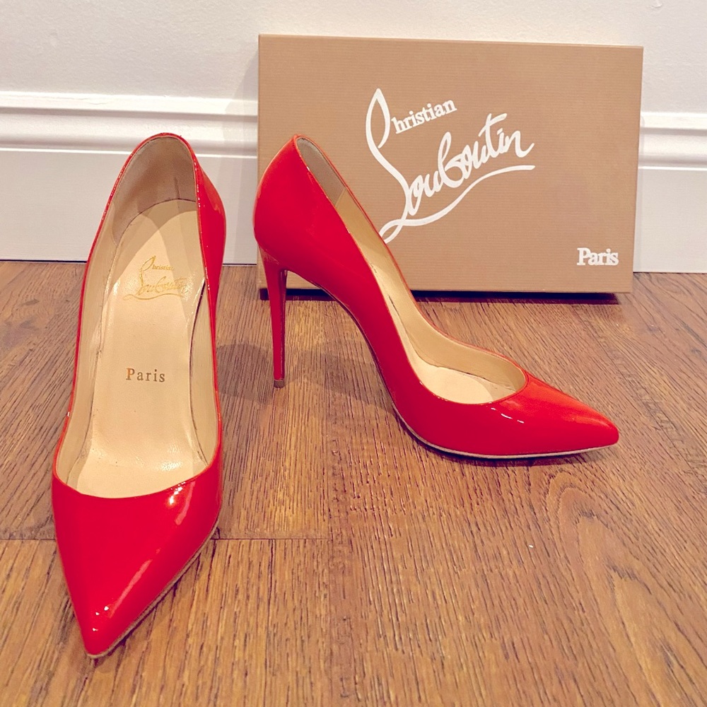 Christian Louboutin Beautiful Orange Pumps, 100mm Hee… Gem